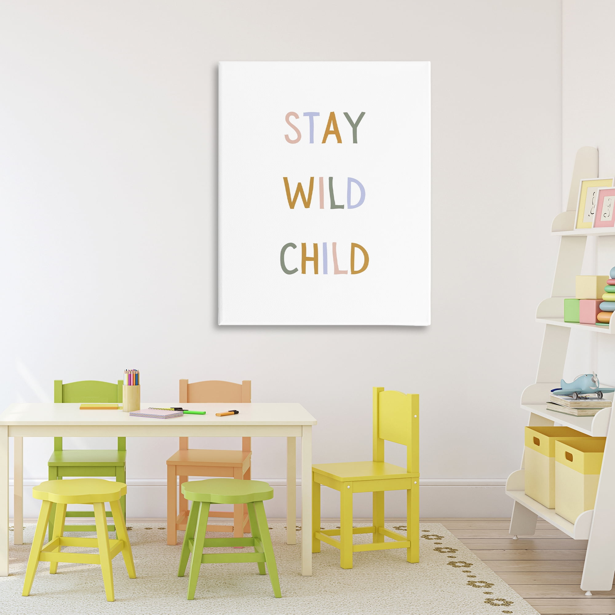Stupell Industries Stay Wild Child Canvas Wall Art, design by Katie Griggs