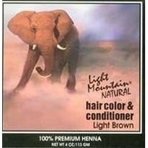 Light Mountain Hair Color & Conditioner- Light Brown 4 oz Powder