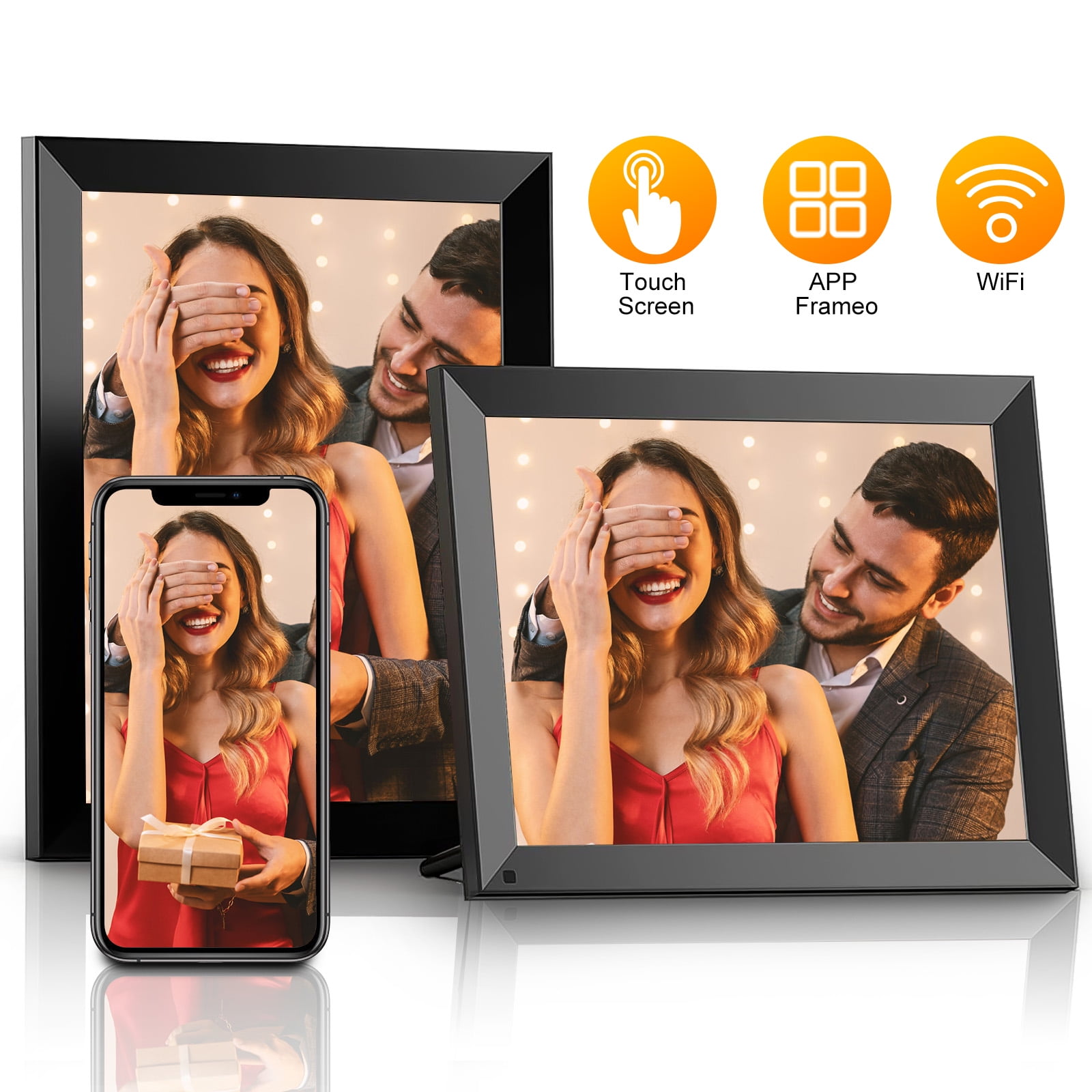 Patch Interactie Nat Digital Picture Frame, EEEkit 10" Smart Photo Frame with Touchscreen, 16GB  Storage, Wifi Connection, Video & Music Play, Black - Walmart.com