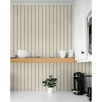 NextWall Stacy Garcia Home Faux Wooden Slats Peel and Stick Wallpaper (Neutral)