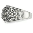 thumbnail image 4 of Chisel Stainless Steel Antiqued and Polished Marcasite Ring, 4 of 5