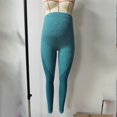 thumbnail image 5 of BOOMILK Yoga Pants for Women Maternity Workout Leggings Pregnancy Activewear Athletic Soft High Waisted Seamless Leggings Blue, 5 of 8
