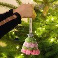 thumbnail image 4 of Adornos navideños, adornos navideños, regalos navideños. Adorno para árbol de Navidad de peluche tejido con estrellas. Pieza decorativa festiva y encantadora. Colgante de árbol de peluche tejido con e, 4 of 4