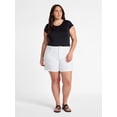 thumbnail image 2 of Terra & Sky Women's Plus High Rise A-Line Denim Short, 5" Inseam, Sizes 16W - 26W, 2 of 5