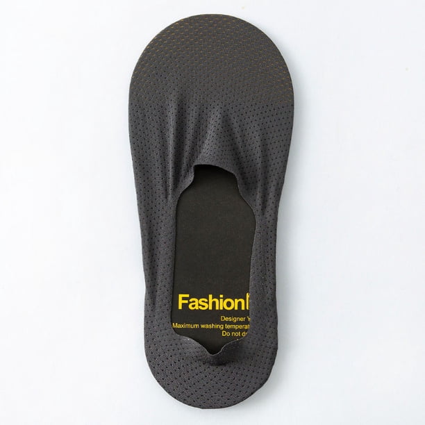 Calcetines de hombre, calcetines náuticos de verano, finos, de malla de seda de hielo, de algodón, transpirables, absorbentes del sudor, de boca baja, antideslizantes, de silicona, de corte bajo,
