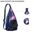 thumbnail image 2 of Space Geek's Fanny Pack&nbsp;- Alien & UFO Print Waist Bag (Galaxy Design), 2 of 4