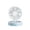 A001- Blue, variant on Portable Rechargeable Fan with Built in Makeup Mirror for Desk Green Handheld Mini Fan for Travel Gift
