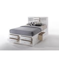 thumbnail image 3 of Benjara 8 Drawer Eastern King Bed with Bookcase Headboard and Round Knobs- White, 3 of 9