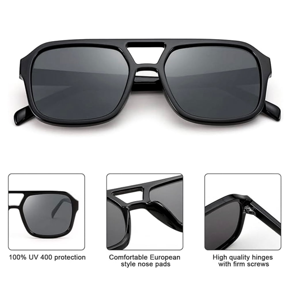 Vintage Aviator Large Oval Sunglasses for Women Men 70s 