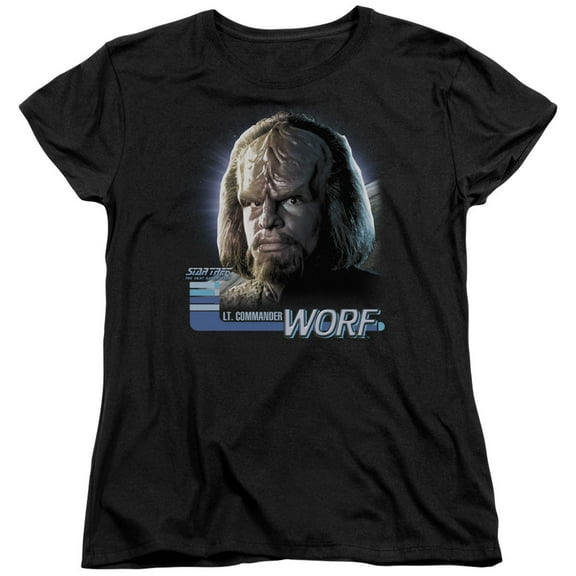 Star Trek Tng Worf Women's T-Shirt Black
