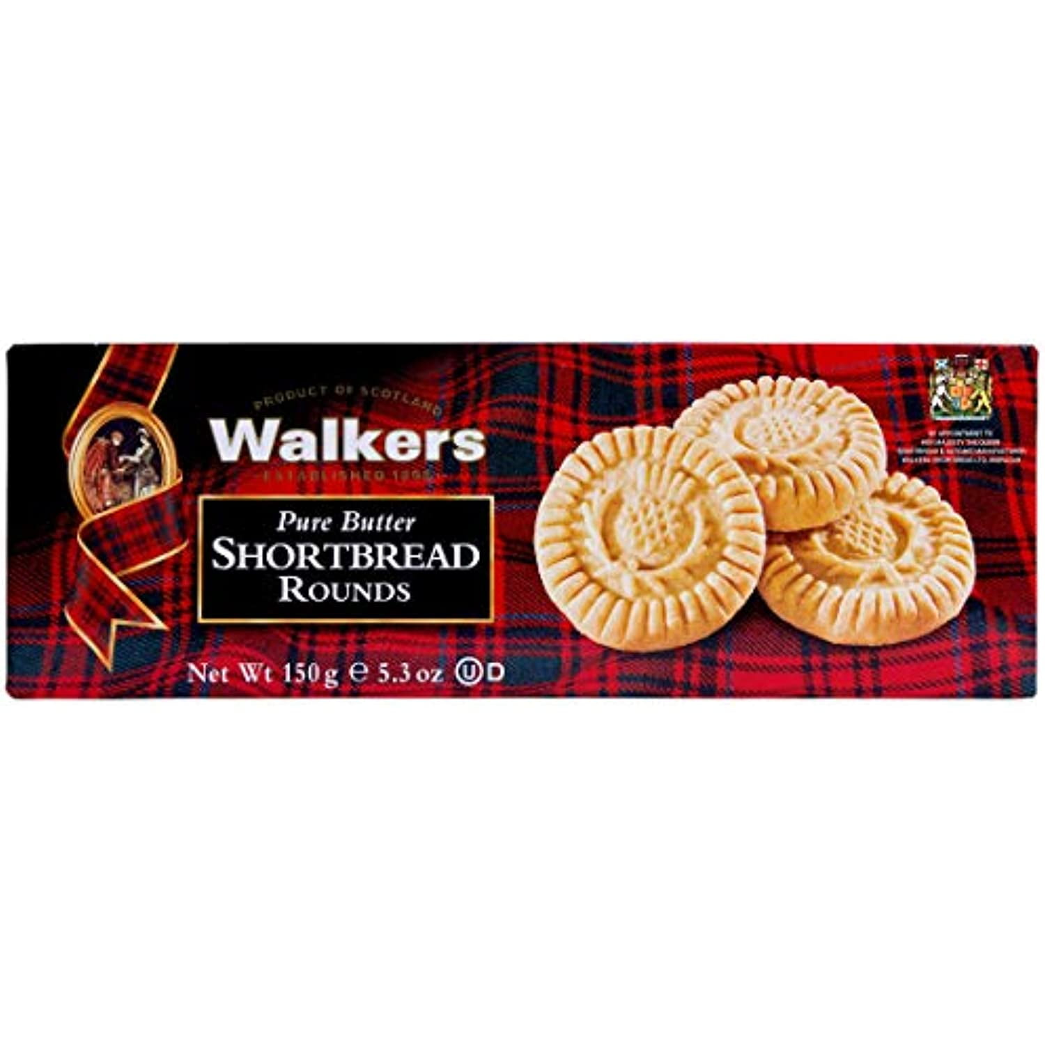 Walkers Shortbread Rounds Shortbread Cookies, 5.3 Ounce Box (Pack Of 4