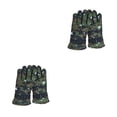 thumbnail image 4 of Qarigey Guantes para niños Guantes de esquí impermeables Unisex Moda Grueso Ajustable Guante de esquí transpirable para ciclismo al aire Verde 2Conjunto, 4 of 6