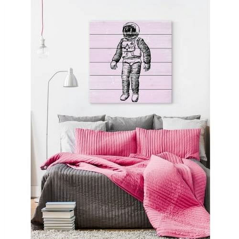 Space Ready Painting Print on White Wood
