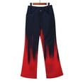 thumbnail image 6 of Bovemsi Wide Leg Pants Woman High Waist Patterned Lightweight Loose Fit Casual Colorful Trouser Jeans Travel Pants, 6 of 9