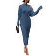 thumbnail image 1 of Conjunto de 2 Piezas para Mujer PRETTYGARDEN Vestido de Punto y Cárdigan XL Azul, 1 of 7