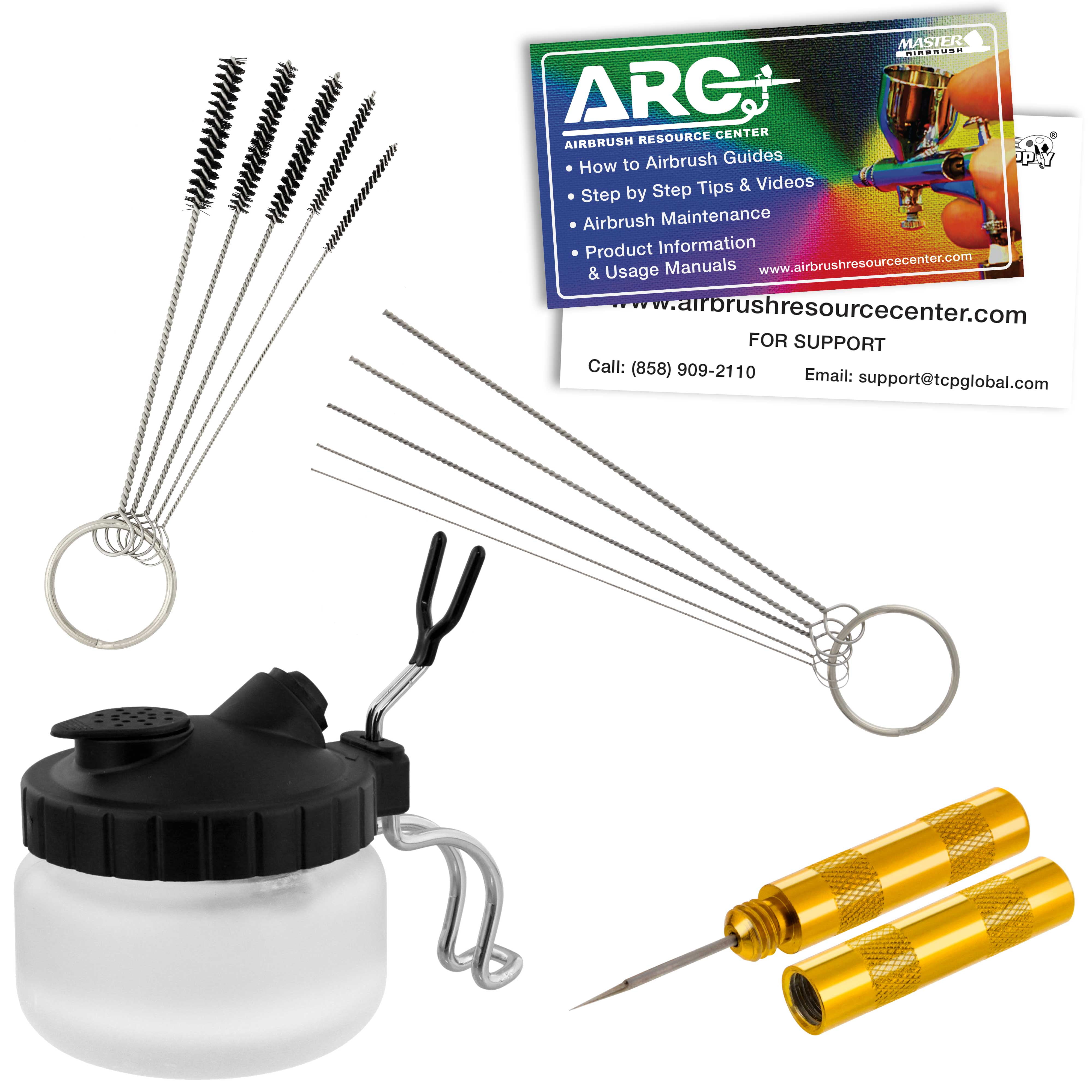 Master Airbrush 13 Piece Airbrush Cleaning Kit 5 pc Cleaning Needles
