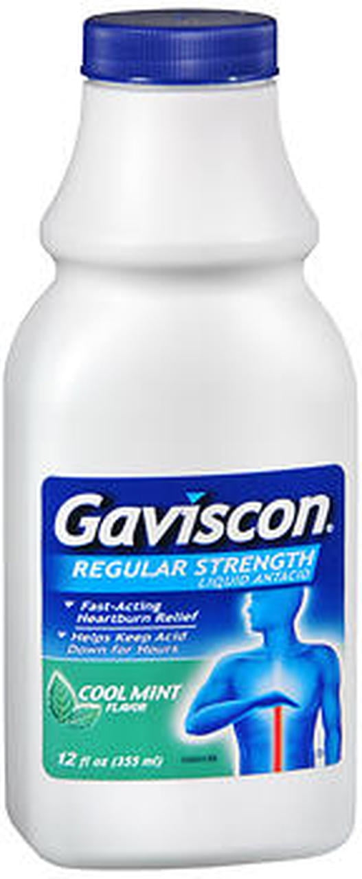 Gaviscon Antacid 358 mg 95 mg / 15 mL Strength Oral Suspension 12 oz