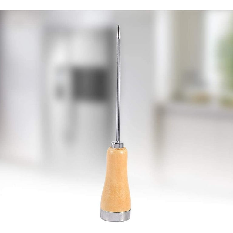 Multipurpose Ice Pick, Ice Pick Crusher Wooden Handle Awl Punch Kitchen Bar  Tool Stainless Steel Awl GL 
