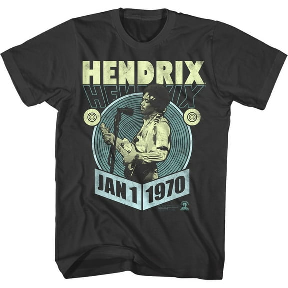 Jimi Hendrix January 1970 Smoke Adult T-Shirt