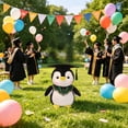 thumbnail image 2 of Plush Penguin Stuffed Animal Doll for Man Women Girls Boys Graduation Congratulatory Party Gifts, 8.7in, 2 of 6