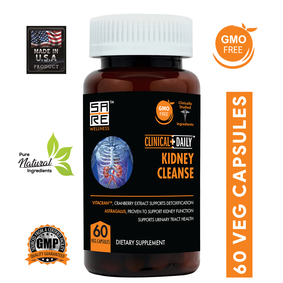 Clinical Daily Kidney Cleanse Detox Supplement, Organic Vitamins with
