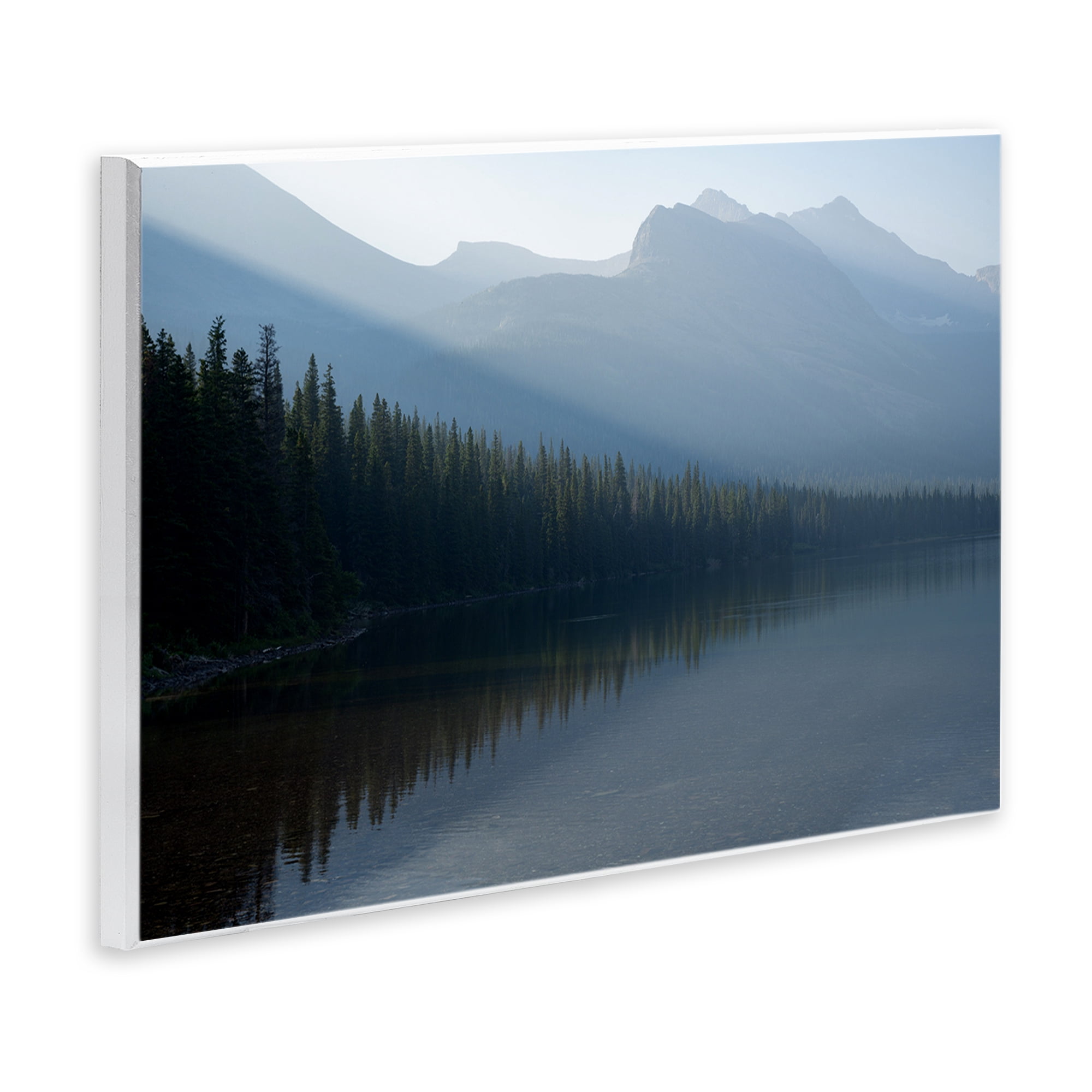 Stupell Industries Foggy Lakeside Trees Landscape Photography Unframed Art Print Wall Art, 15 x 10