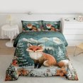 thumbnail image 2 of Homewish Kawaii Jungle Fox Bedding Comforter Set for Teens, Rustic Farmhouse Twin Comforter Sets, Merry Christmas Reversible Bedding Set, Luxury Bedroom Decor, 2-Piece, 2 of 8