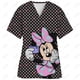 thumbnail image 3 of Ropa de enfermería para mujer, camiseta de enfermería con estampado de Disney Minnie y Mickey, tops informales de manga corta con cuello en V y bolsillo, uniforme para mujer, 3 of 5