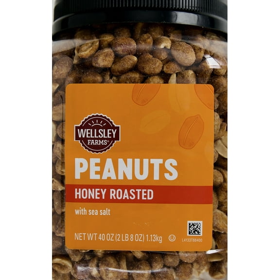 Wellsley Farms Honey Roasted Peanuts with Sea Salt, 40 Ounce