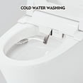 thumbnail image 4 of Smart Toilet Bidet Combo with Self-Cleaning Nozzle,Upmarket Compact Dual Flush Toilet 1/1.28 GPF,Tank less toilet with Foot Sensor Flush Night Light,Knob Control,Power Outage Flushing, 4 of 8