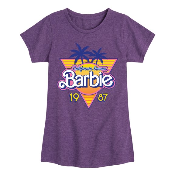 Barbie - Barbie Logo California Dream Fitted Short Sleeve Graphic T-Shirt