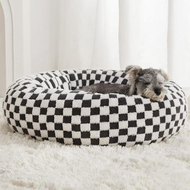 Cama para mascotas BFPETHOME Donut para perros y gatos pequeños, lavable a máquina