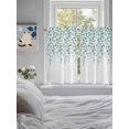 thumbnail image 4 of Tier Curtains 45 Inches Long, Weeping Flowers Window Treatment Curtain Drapes, Teal Grey Summer Spring Floral Botanical Art Small Curtain Drapes for Bathroom Laundry Room, 27.5"x45", 2 Panels, 4 of 7