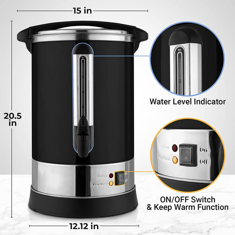 PartyHut 100-Cup XL Coffee Urn Brewing Broiler
