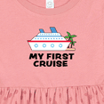 thumbnail image 4 of Inktastic My First Cruise with Cruise Ship and Palm Trees Girls Baby Dress, 4 of 5