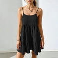 thumbnail image 1 of TaTaai Women's Summer Spring Casual Solid Color Sleeveless Backless Dress with Adjustable Spaghetti Straps Gift, 1 of 7