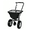 black, variant on GIMMYFIVE Heavy Duty Tow-Behind Broadcast Spreader with Rain Cover, 12 ft Spreading Width, 130/100/80 Lbs
