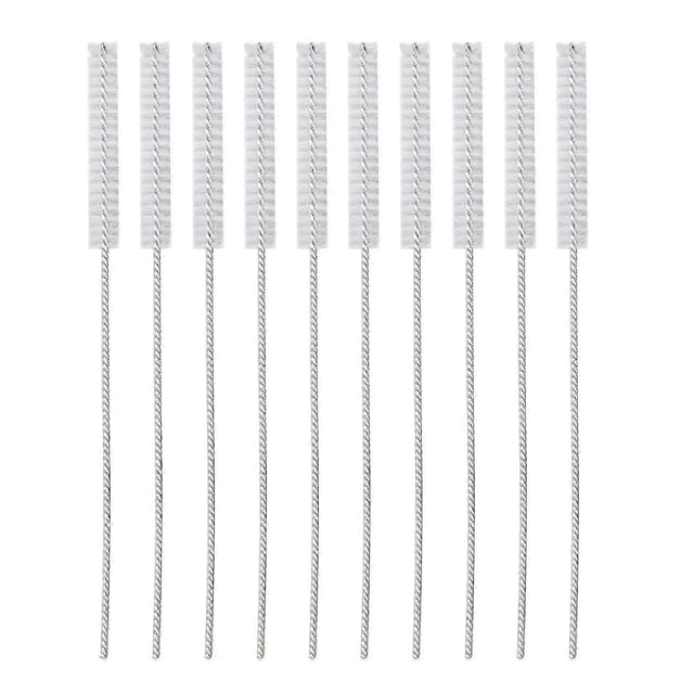 10 cepillos de ventilación para audífonos de 25 mm, limpiadores de auriculares, cepillos de limpieza para tubos de audífonos, cepillos de nailon para limpieza de orificios de aire.