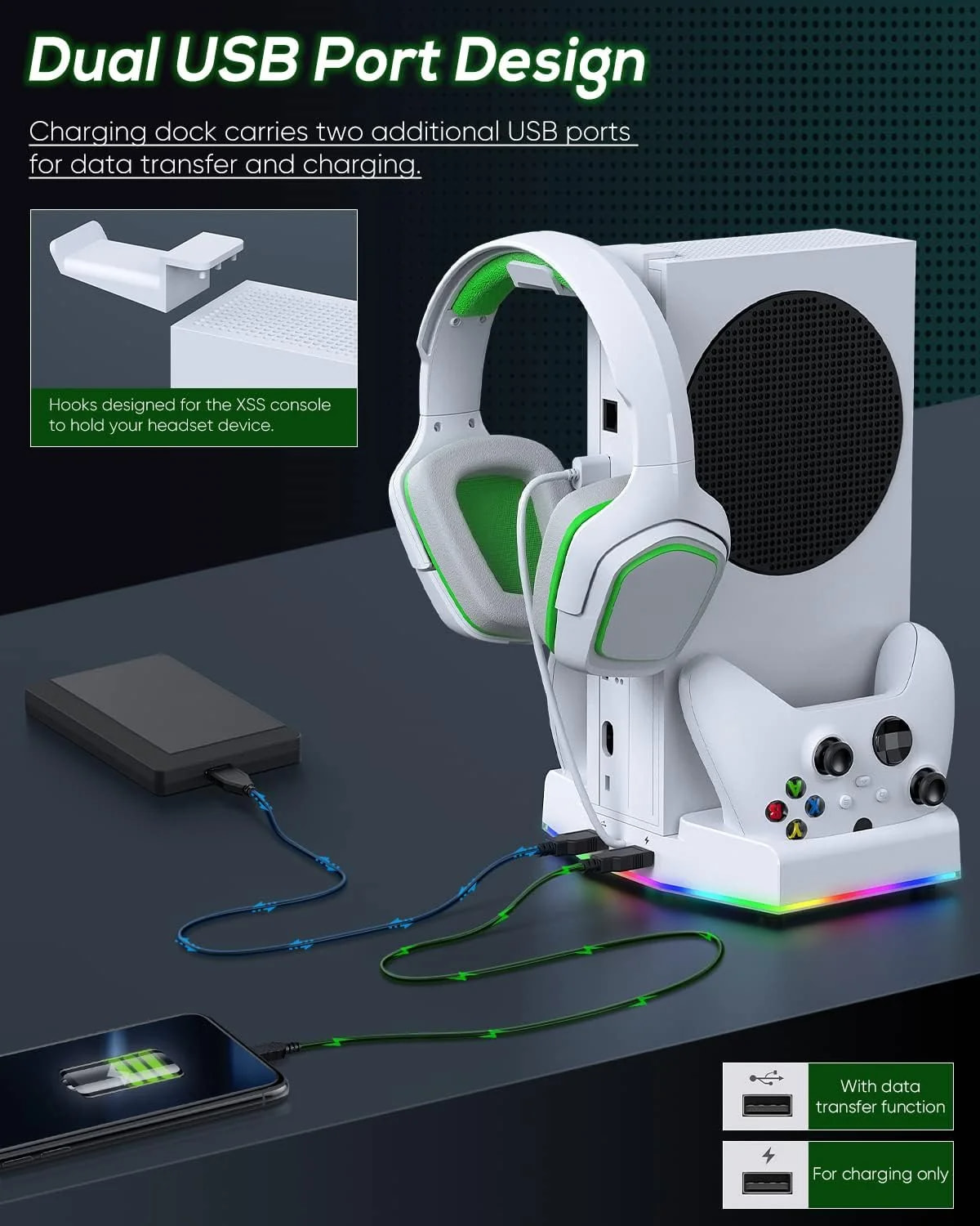 Prociv Xbox Series S RGB Cooling & Charging Station photo 3