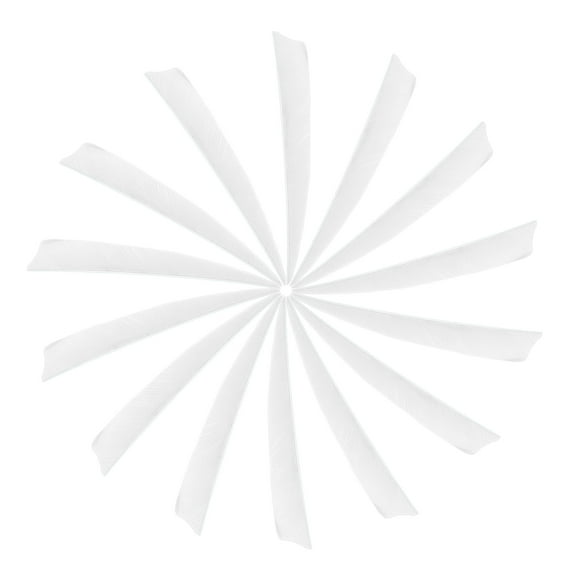 Uxcell Arrow Vanes Turkey Archery Arrows Feathers Fletching, Right Wing Fit for Hunting Target Shooting - Shield Cut White