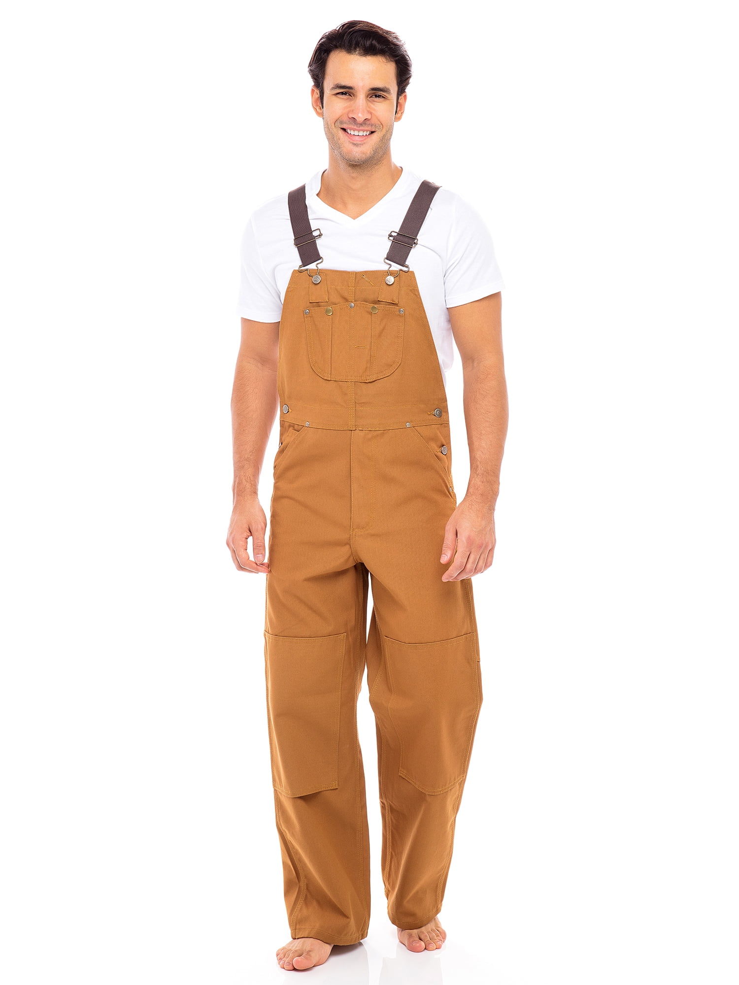 Mens Work Dungarees Bib and Brace Overall Working Trousers Multi Pockets Pants 