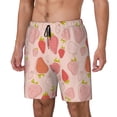 thumbnail image 2 of Daiia Strawberry Mens Swim Trunks Swim Shorts Quick Dry Swim Shorts with Mesh Lining Pockets-Small, 2 of 9