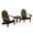 Weathered Acorn, variant on Highwood 3-pc Classic Westport Adirondack Set with 2 Classic Wesport Adirondack Chairs and 1 Classic Westport Side Table - Outdoor, Eco-friendly, Synthetic Wood