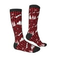 thumbnail image 3 of Picia Women Crew Soft Moisture-wicking Socks Christmas Tree Buffalo Plaid Pattern Design Cotton Socks, One Size fit All, 3 of 9