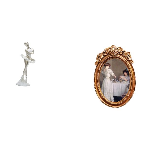 Elegante Escultura De Resina De Bailarina Y Marco De Fotos Ornamentado, Conjunto Creativo De Arte Moderno, Adorno De Escritorio, Soporte Decorativo De Exhibición De Mesa Para Dormitorio,