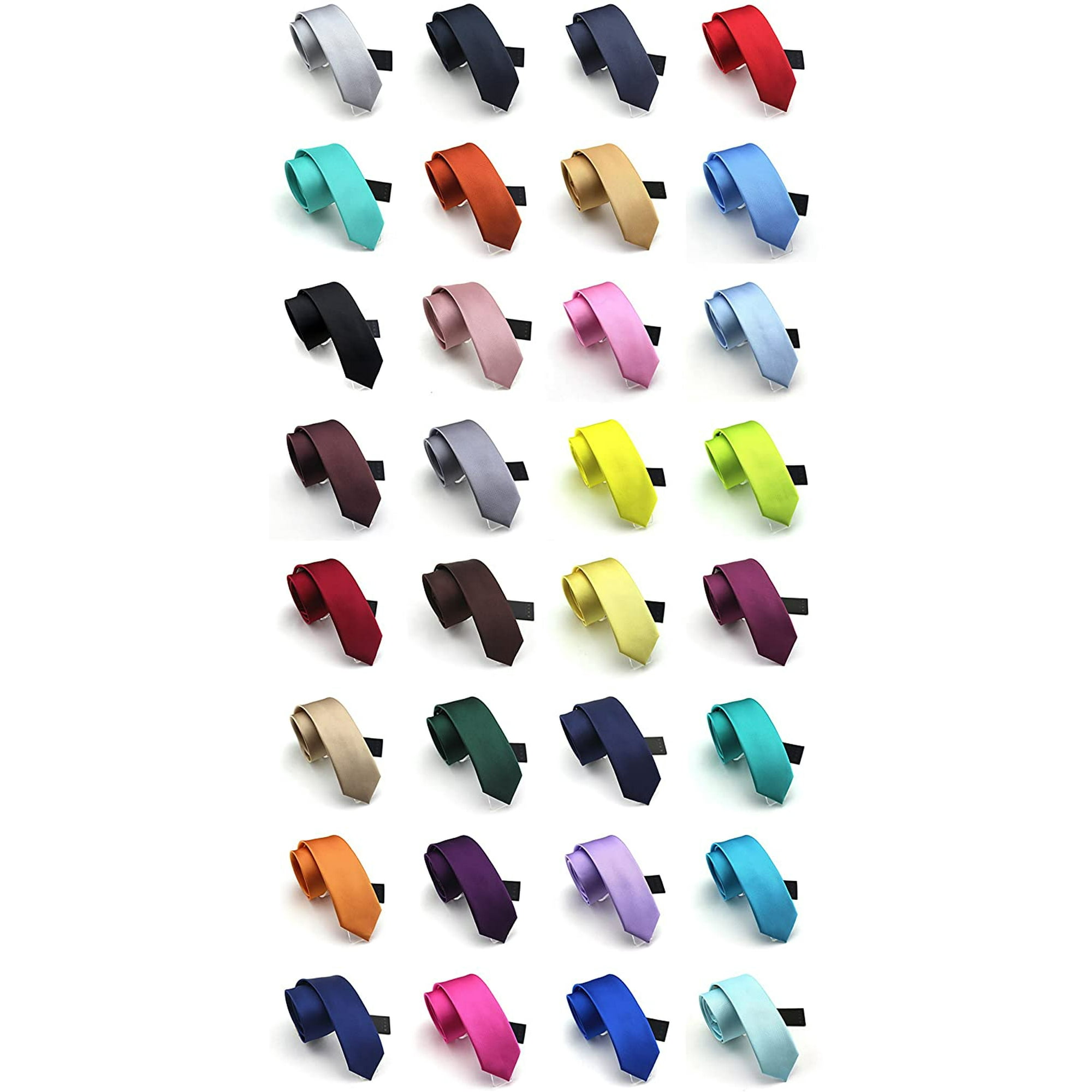 Mens Classic Solid Color Slim Tie, Men's Neckties, Skinny Woven Thin Ties, Eco-friendly Fashion Boys Cravats