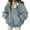 Blue, variant on Baberdicy Women's Jacket, Double Sided Thick Fleece Hooded Parka , Reversible Jacket, Hooded Winter Coat, Two-Tone Layer Beige L