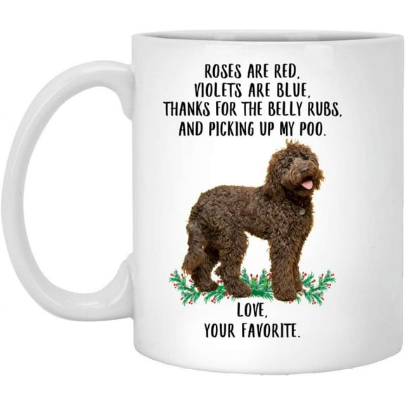 Funny Saying Gifts For Pet Lovers Labradoodle Brown Roses Are Red Violets Are Blue Dog Mug White 11oz Christmas 2022 Gifts