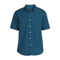 thumbnail image 6 of George Men's Seersucker Button Up Shirt with Short Sleeves, 6 of 6