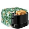 thumbnail image 6 of Yuyamidu Tropical Leaf Toaster Cover 4 Slice Wide Slot Breadmaker Cover Anti Splash Kitchen Small Appliance Cover Frangipani Microwave Toaster Oven Grill Cover with Handle, 6 of 7